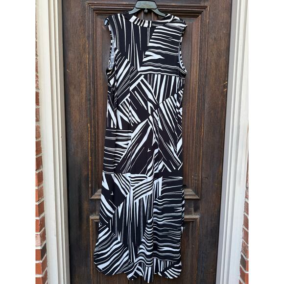 Tommy Bahama Black White Abstract Print Sleeveless Maxi Dress XL - Picture 7 of 8